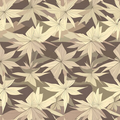 Fototapeta premium A classic Japanese asanoha hemp leaf pattern, with sharp geometric star shapes in muted earthy tones, representing growth and resilience