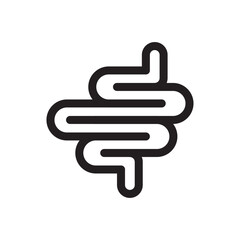 Obraz premium Small intestine lining icon with digestive tract for gut health