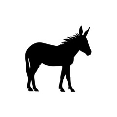 Obraz premium a donkey silhouette