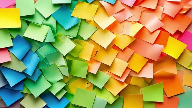 The entire wall is covered in colorful stickers. Selective focus