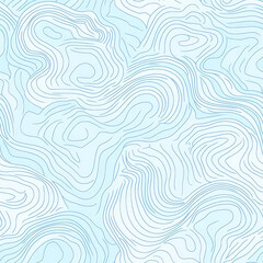Obraz premium A cute cloud-like line pattern, where soft wavy stripes resemble floating fluffy clouds in a baby blue sky. A dreamy and whimsical design