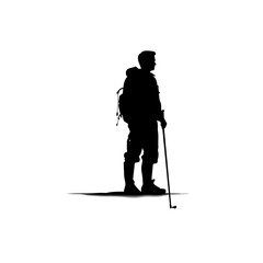 Fototapeta premium fishing pole silhouette
