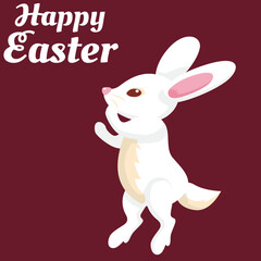 Happy Easter Background Egg Decoration Greeting Card Vector Illustration