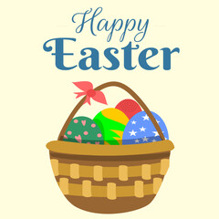 Happy Easter Background Card Vector Illustration