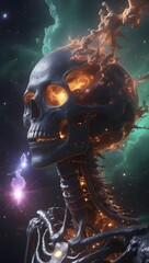 Skull abstract background for wallpaper 