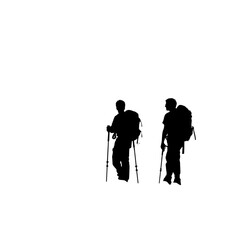 hikers silhouette