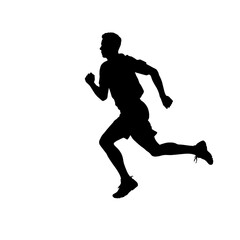 Fototapeta premium running silhouette