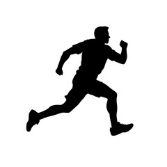 Fototapeta premium running man silhouette