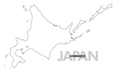 北海道の白地図