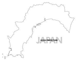 高知県の白地図