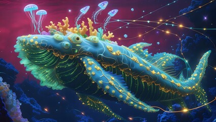 Wile on a black background ai generated images