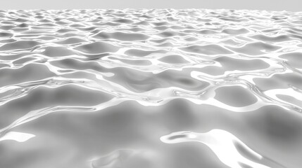 3D seamless lake ripples, ultra-clear and glowing reflections for a transparent summer pattern.