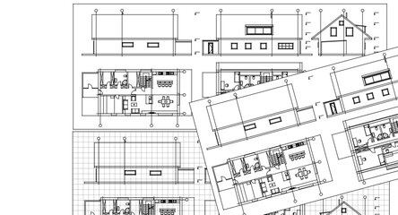residential architecture sketch project plan concept