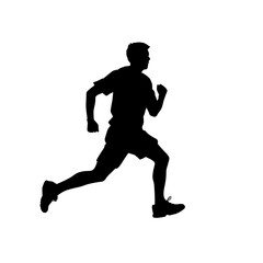 Obraz premium running man silhouette