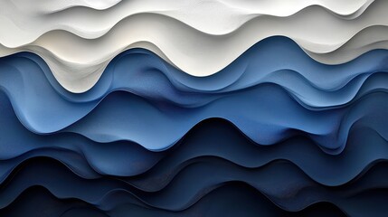 Abstract navy blue and white wave pattern background