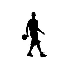 Obraz premium basketball player silhouette
