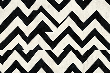 Minimalist black and white zigzag stripes, perfect for modern design, textures, patterns