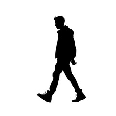 Fototapeta premium walking man silhouette