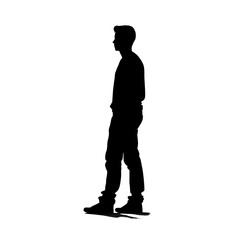 a man standing silhouette