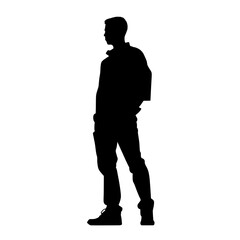Fototapeta premium a man standing silhouette