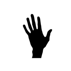 Obraz premium hand silhouette