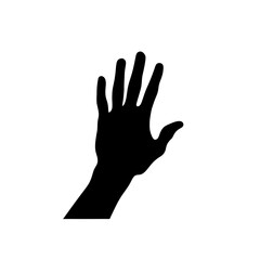 Obraz premium hand silhouette