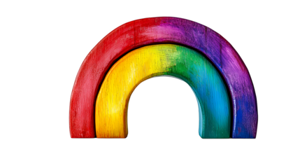 a rainbow painted on a transparent background, PNG image, PNG file, Generative art.
