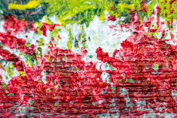 acrylic paint free brush strokes, multi color, macro. background