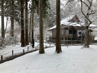 雪の京都大原