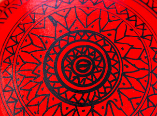 circular geometric pattern, abstract background. hand painting