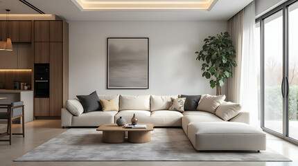 modern living room with sofa