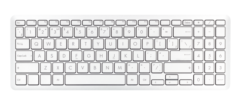 white keyboard close-up, fast typing concept, writer work tool