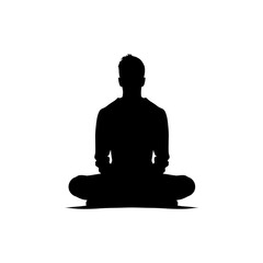 sitting person silhouette