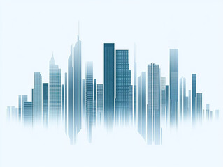 Fototapeta premium Modern cityscape building perspectives in urban environment abstract design