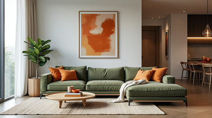 modern living room with sofa