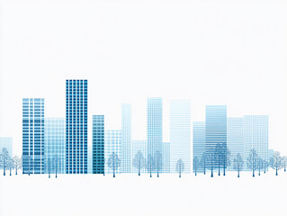 Obraz premium Modern cityscape building perspective urban environment minimalist design