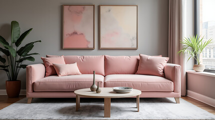 modern living room with sofa