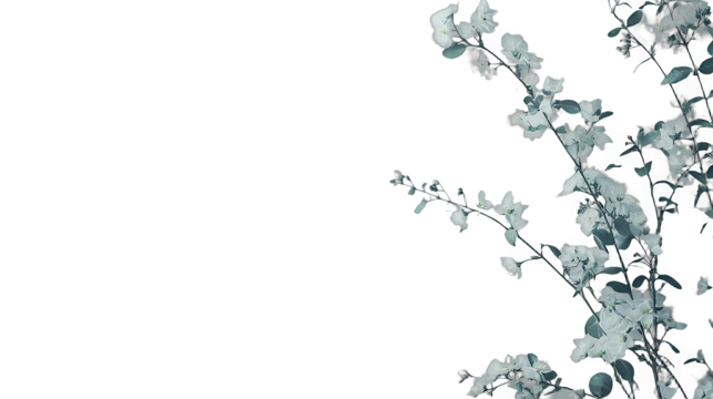 a black and white photo of flowers on a transparent background, PNG image, PNG file, Generative art.