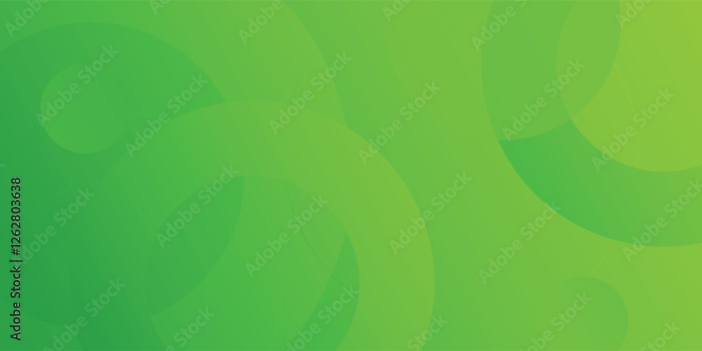 Poster abstract green background with circles. dynamic shapes composition. eps10 vector