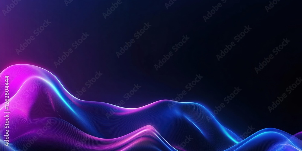 Aufkleber colorful waves of light create a mesmerizing abstract background in digital art