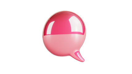 a pink balloon on a transparent background, PNG image, PNG file, Generative art.