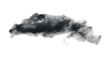 a cloud of smoke on a transparent background, PNG image, PNG file, Generative art.