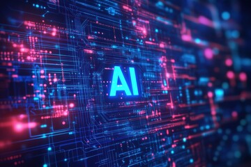 Obraz premium Innovative graphic layouts showcasing artificial intelligence technology trends