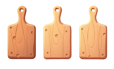 Three rustic wooden cutting boards, perfect for your kitchen!  Add warmth and charm to your cooking.