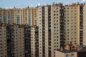 Modern apartment buildings in Russia
