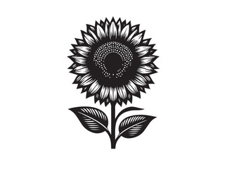 Sunflower Silhouette Vector Art