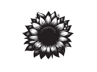 Sunflower Silhouette Vector Art