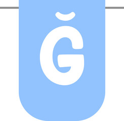 Letter Ğ bunting flag