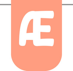 Letter Æ bunting flag