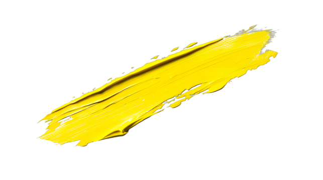 yellow paint on a transparent background, photo PNG image, PNG file, Generative art.